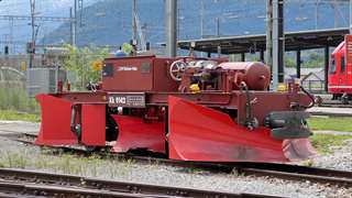 Foto der RhB Xk 9142 „Schnee- und Spurpflug“