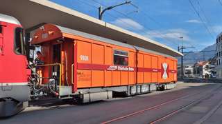 Foto der RhB Xak-v 9101 „Hilfswagen Landquart“